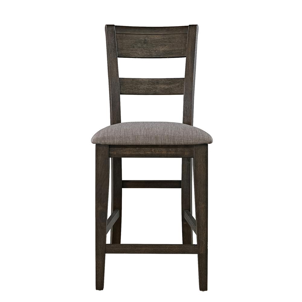 Double Bridge Splat Back Counter Chair (RTA) in Dark Chestnut. Picture 2