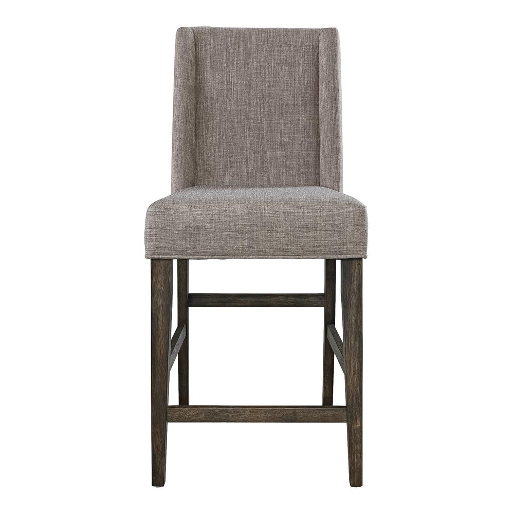 Double Bridge Upholstered Counter Chair (RTA) in Dark Chestnut. Picture 2