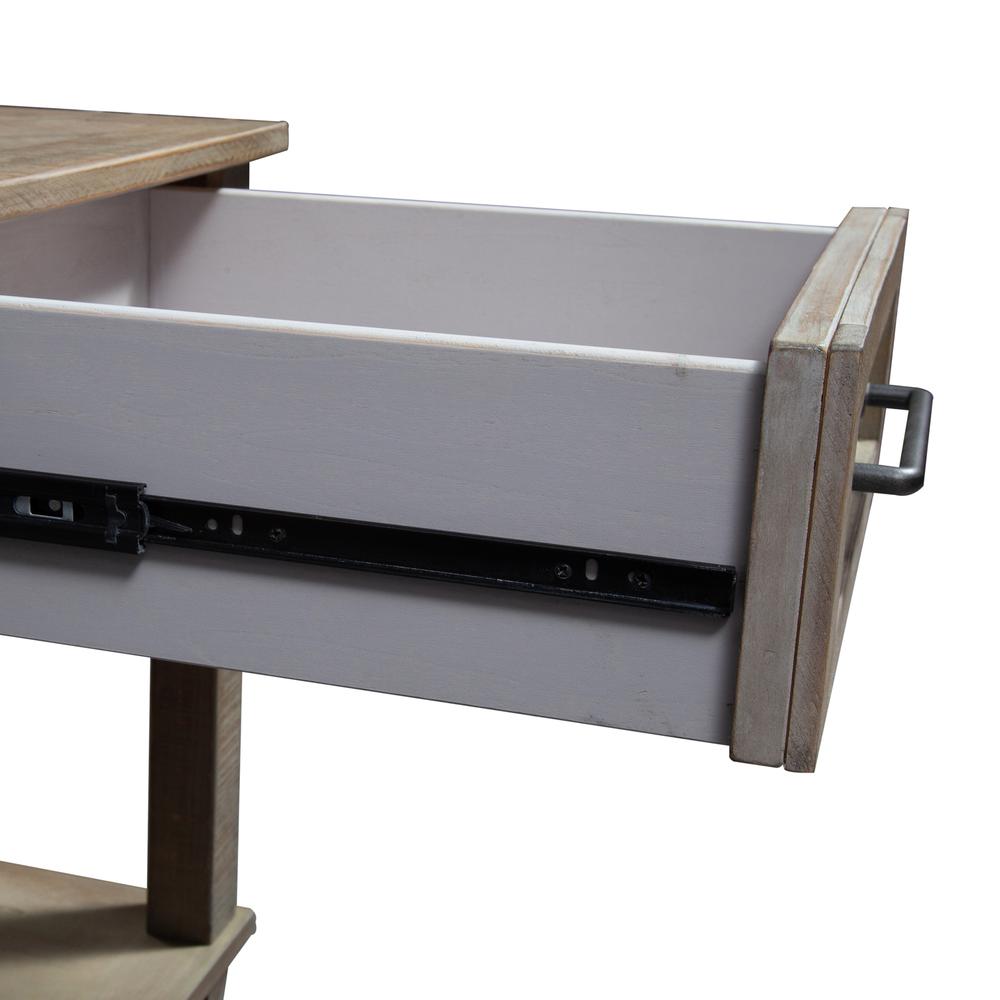 Parkland Falls Rectangular End Table in Weathered Taupe. Picture 6