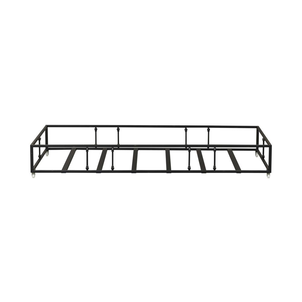 Vintage Series Twin Metal Trundle - Black in Distressed Metal. Picture 3