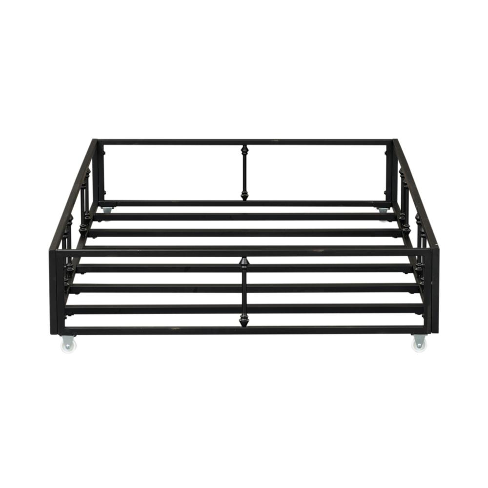 Vintage Series Twin Metal Trundle - Black in Distressed Metal. Picture 4