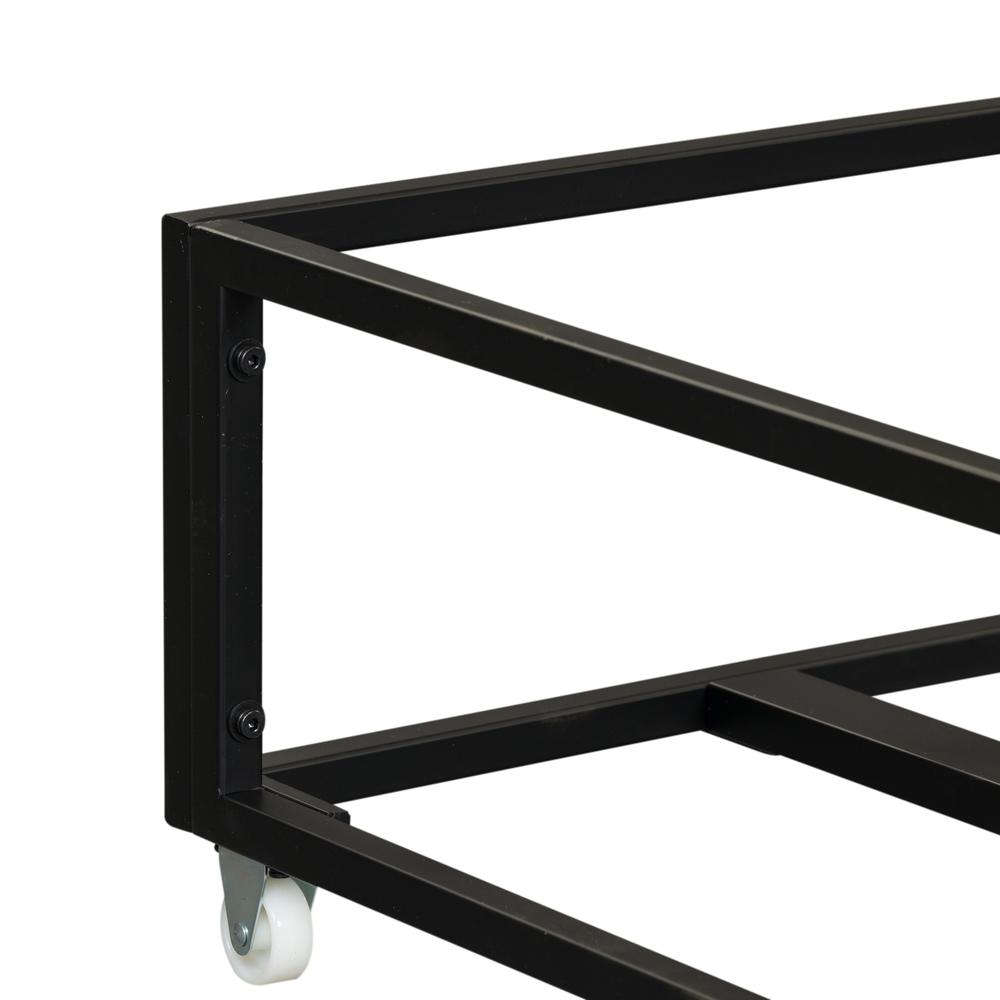 Vintage Series Twin Metal Trundle - Black in Distressed Metal. Picture 6