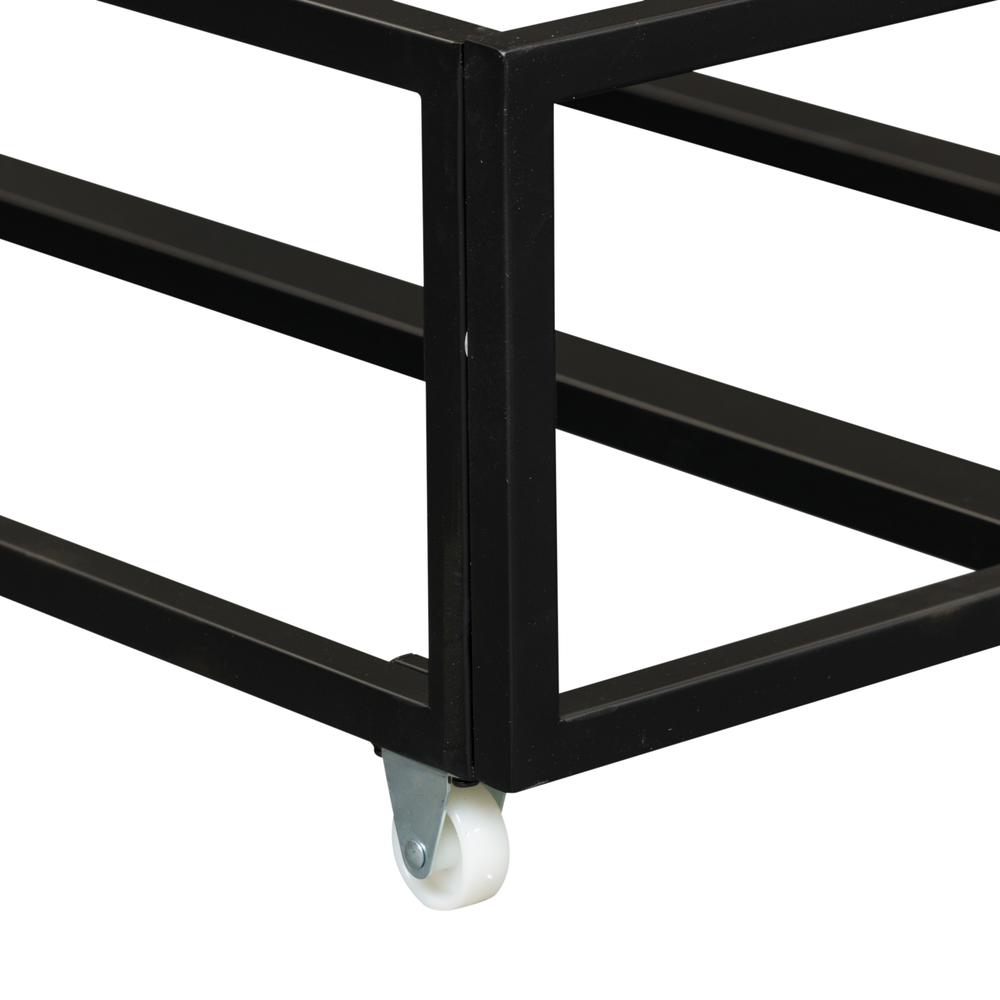 Vintage Series Twin Metal Trundle - Black in Distressed Metal. Picture 7