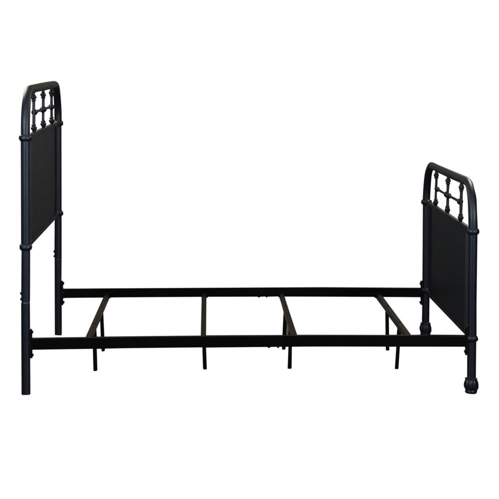Vintage Series Full Metal Bed - Navy in Distressed Metal. Picture 3
