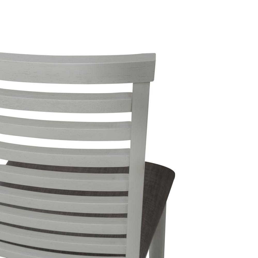 Uph Ladder Back Side Chair (RTA) - Set of 2 Transitional White. Picture 4