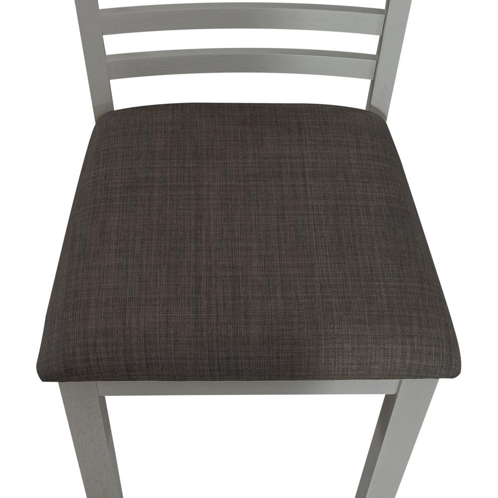 Uph Ladder Back Side Chair (RTA) - Set of 2 Transitional White. Picture 5