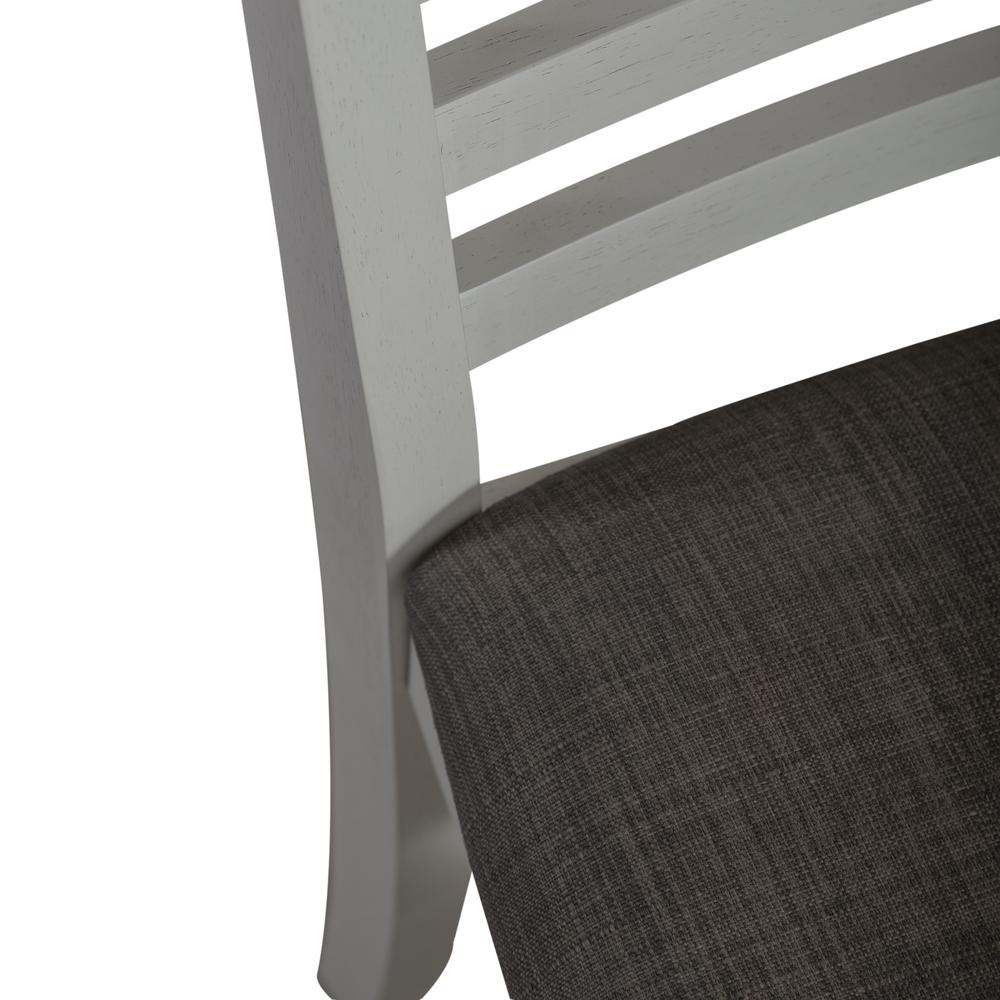 Uph Ladder Back Side Chair (RTA) - Set of 2 Transitional White. Picture 12