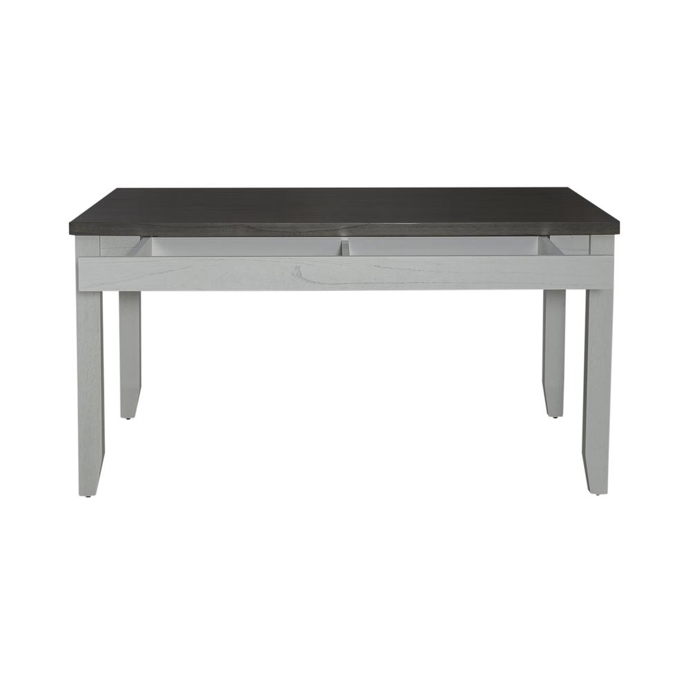 Brook Bay Rectangular Leg Table Top in Textured White w/ Carbon Gray Top. Picture 9