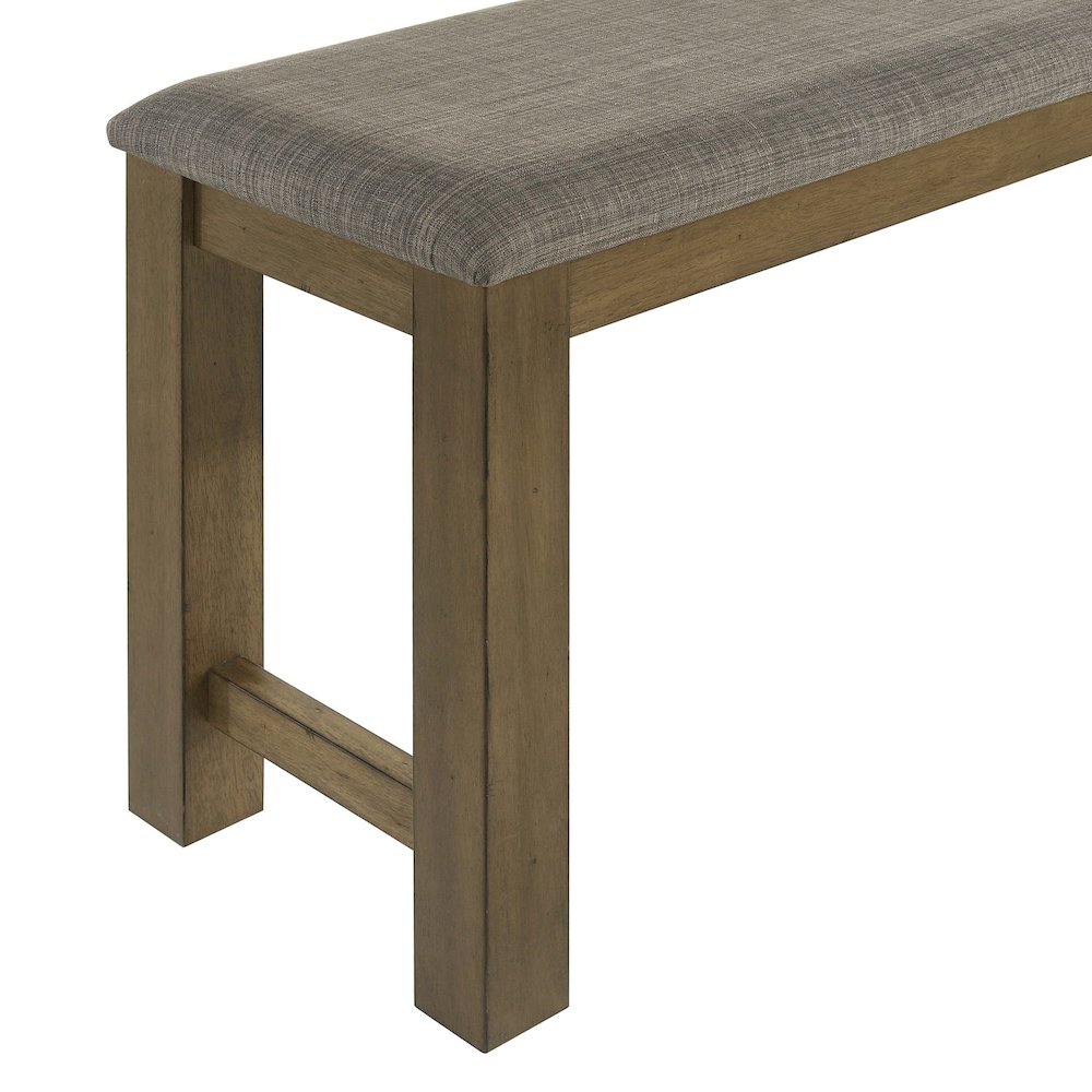 Brook Bay Upholstered Counter Height Bench for Dining Room - Sandstone Brown. Picture 4