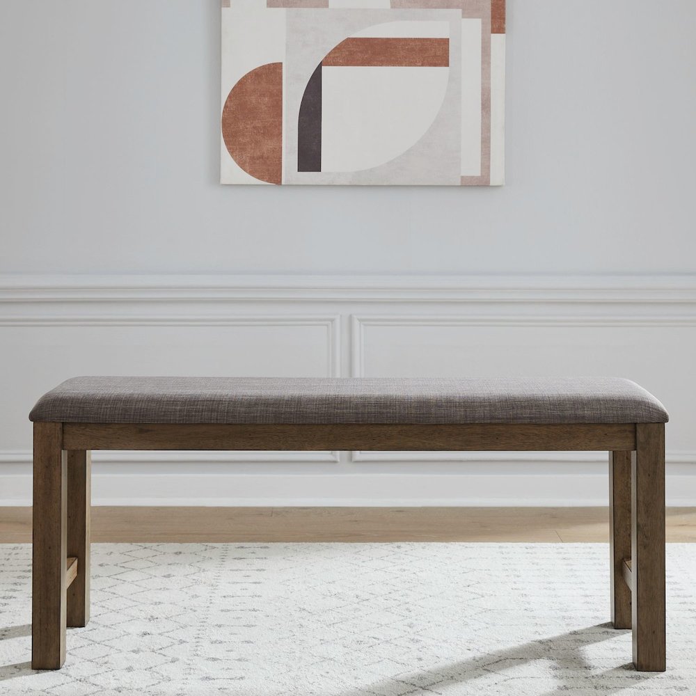 Brook Bay Upholstered Counter Height Bench for Dining Room - Sandstone Brown. Picture 8