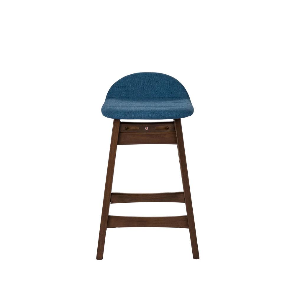 Space Savers 24 Inch Counter Chair - Blue (RTA) in Satin Walnut. Picture 8