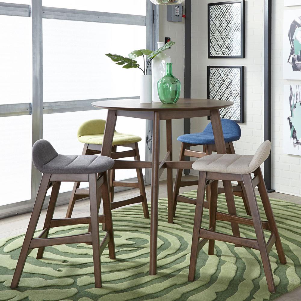 Space Savers 24 Inch Counter Chair - Blue (RTA) in Satin Walnut. Picture 7