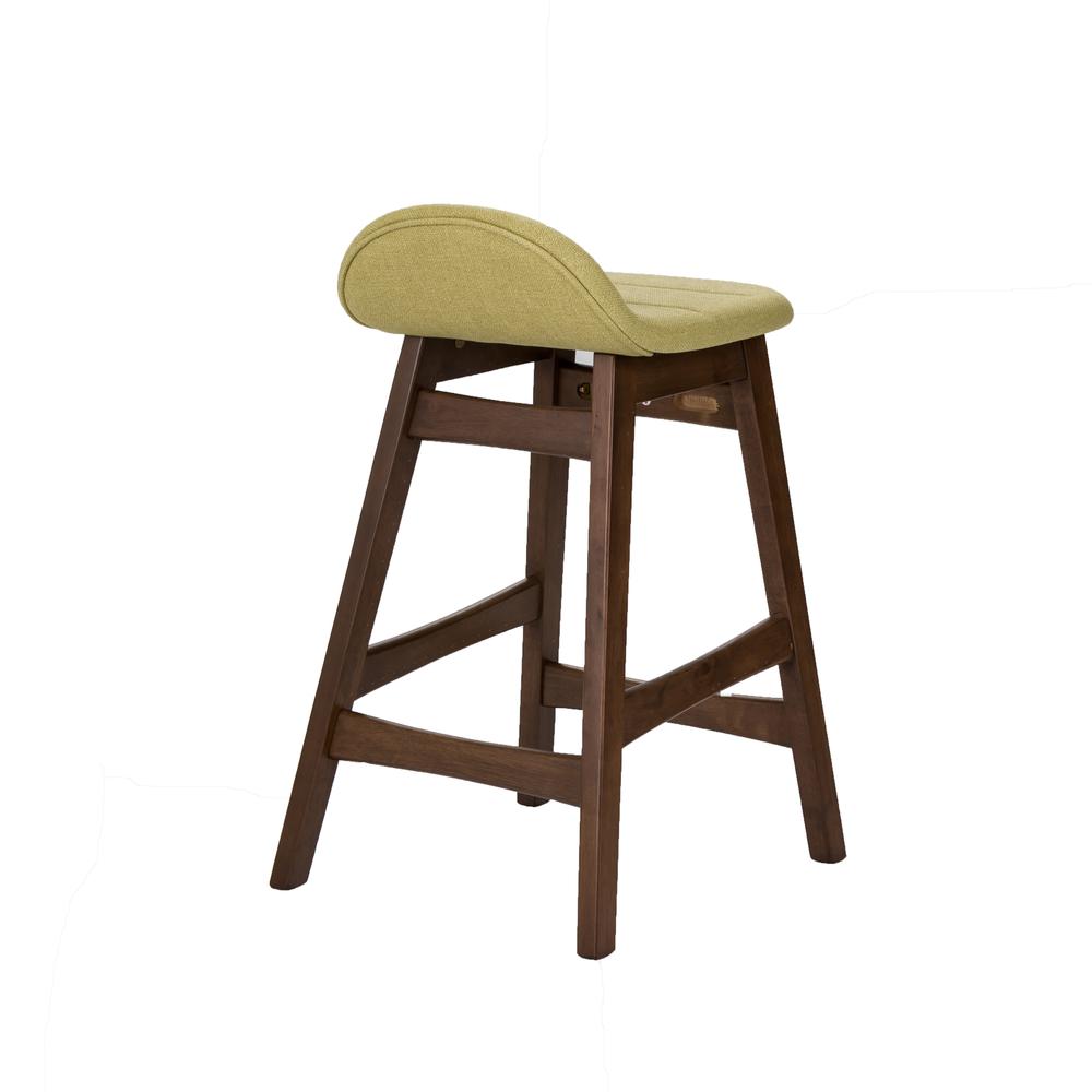 Space Savers 24 Inch Counter Chair - Green (RTA)-Set of 2 in Satin Walnut. Picture 4