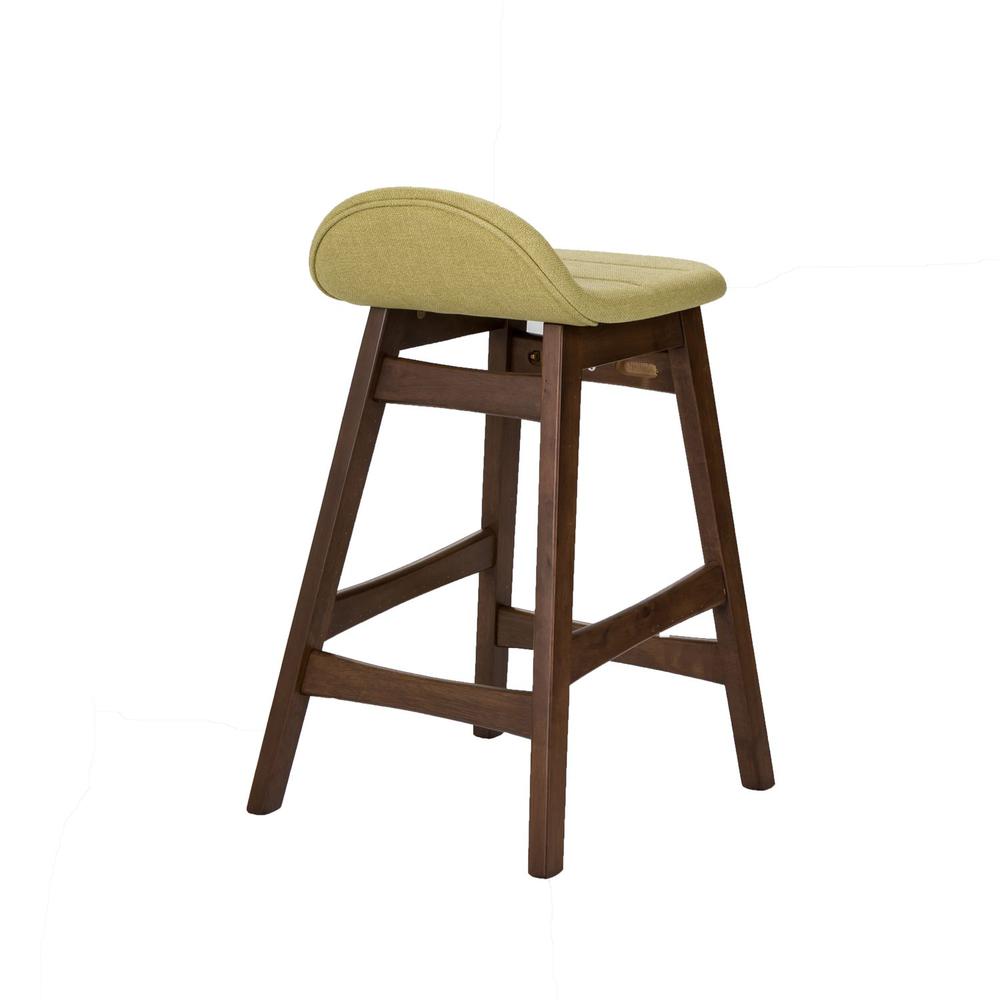 Space Savers 24 Inch Counter Chair - Green (RTA) in Satin Walnut. Picture 1