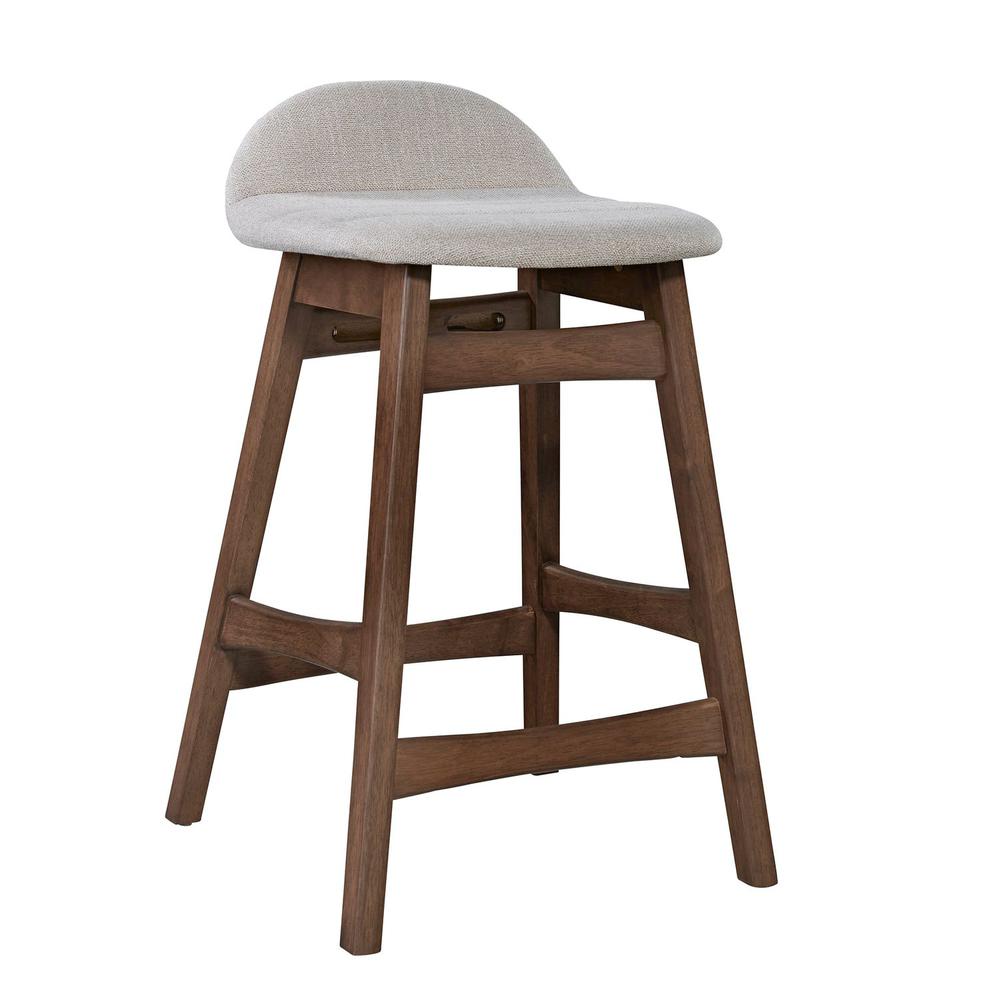 Space Savers 24 Inch Counter Chair - Light Tan (RTA) in Satin Walnut. Picture 1