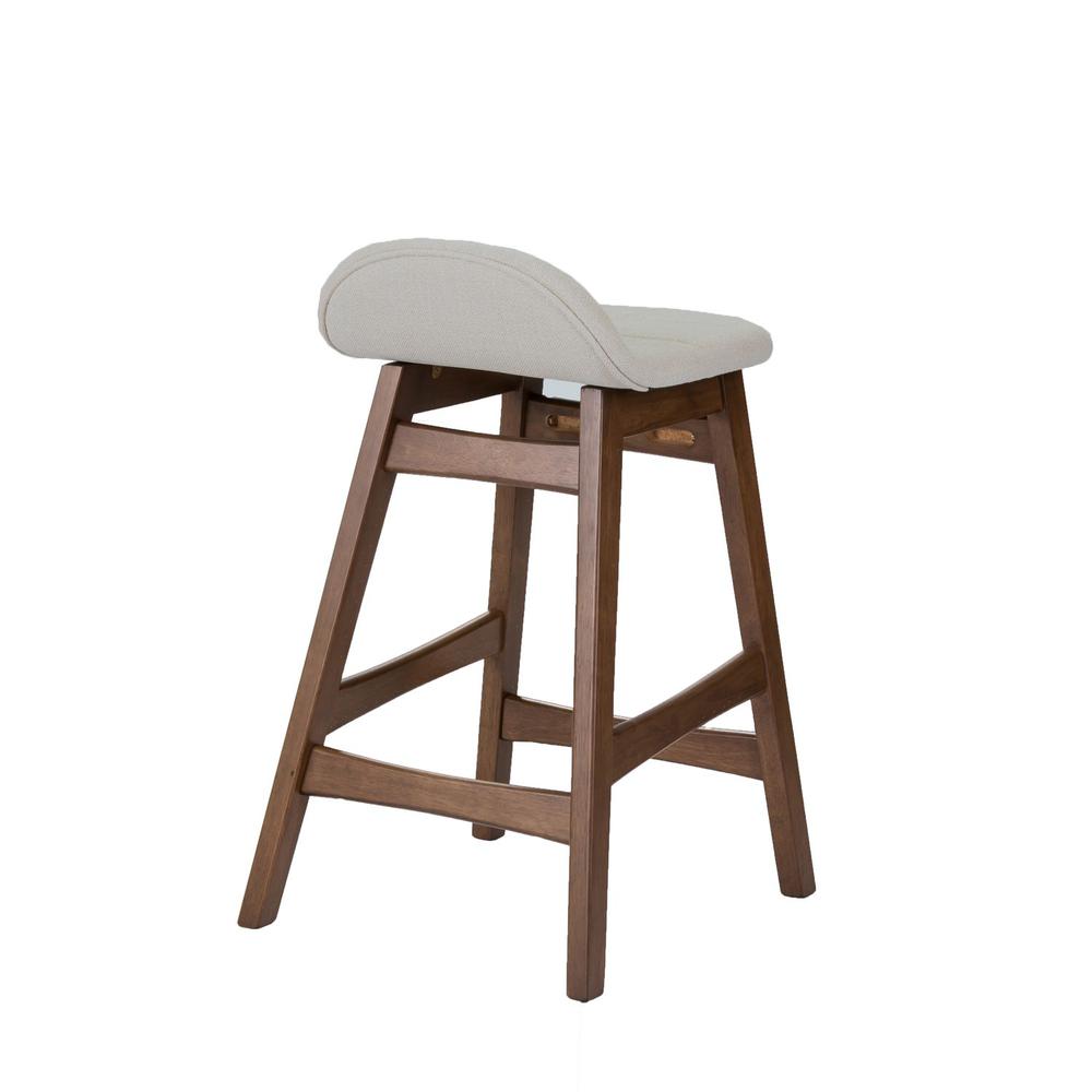 Space Savers 24 Inch Counter Chair - Light Tan (RTA) in Satin Walnut. Picture 4