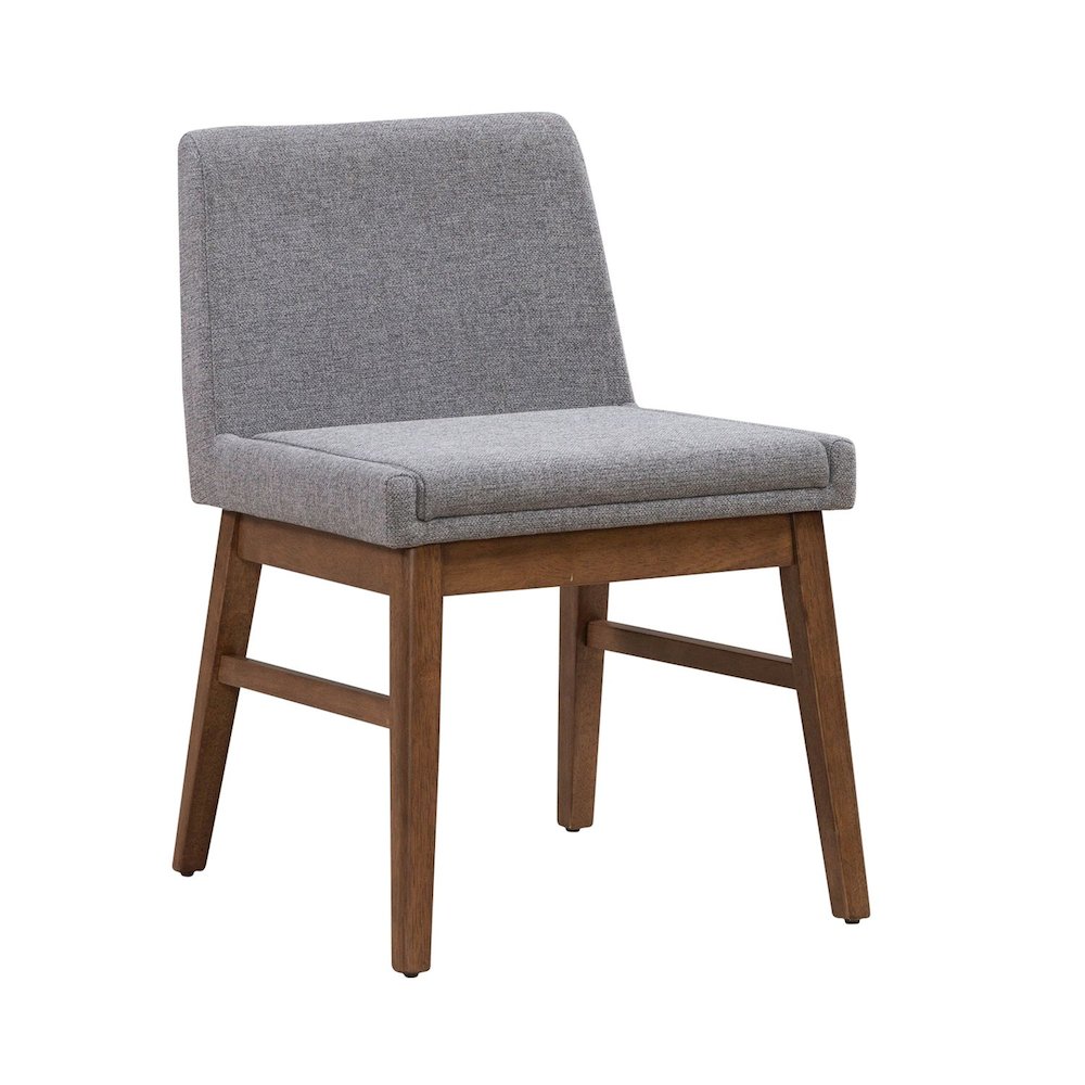 Space Savers Dining Accent Upholstered Side Chair (RTA) -Set of 2 - Satin Walnut. Picture 7