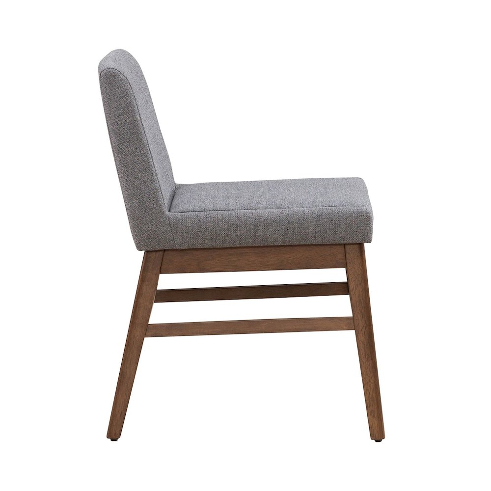 Space Savers Dining Accent Upholstered Side Chair (RTA) -Set of 2 - Satin Walnut. Picture 2