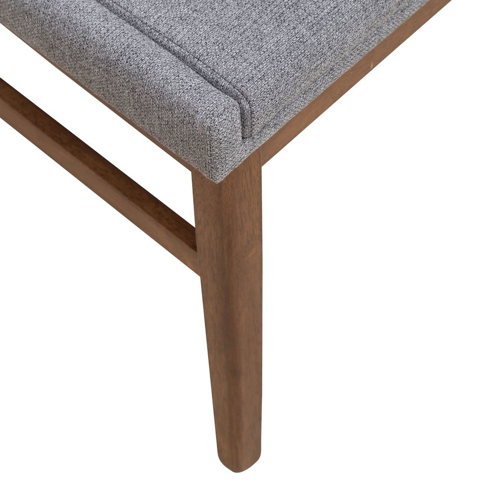 Space Savers Dining Accent Upholstered Side Chair (RTA) -Set of 2 - Satin Walnut. Picture 5