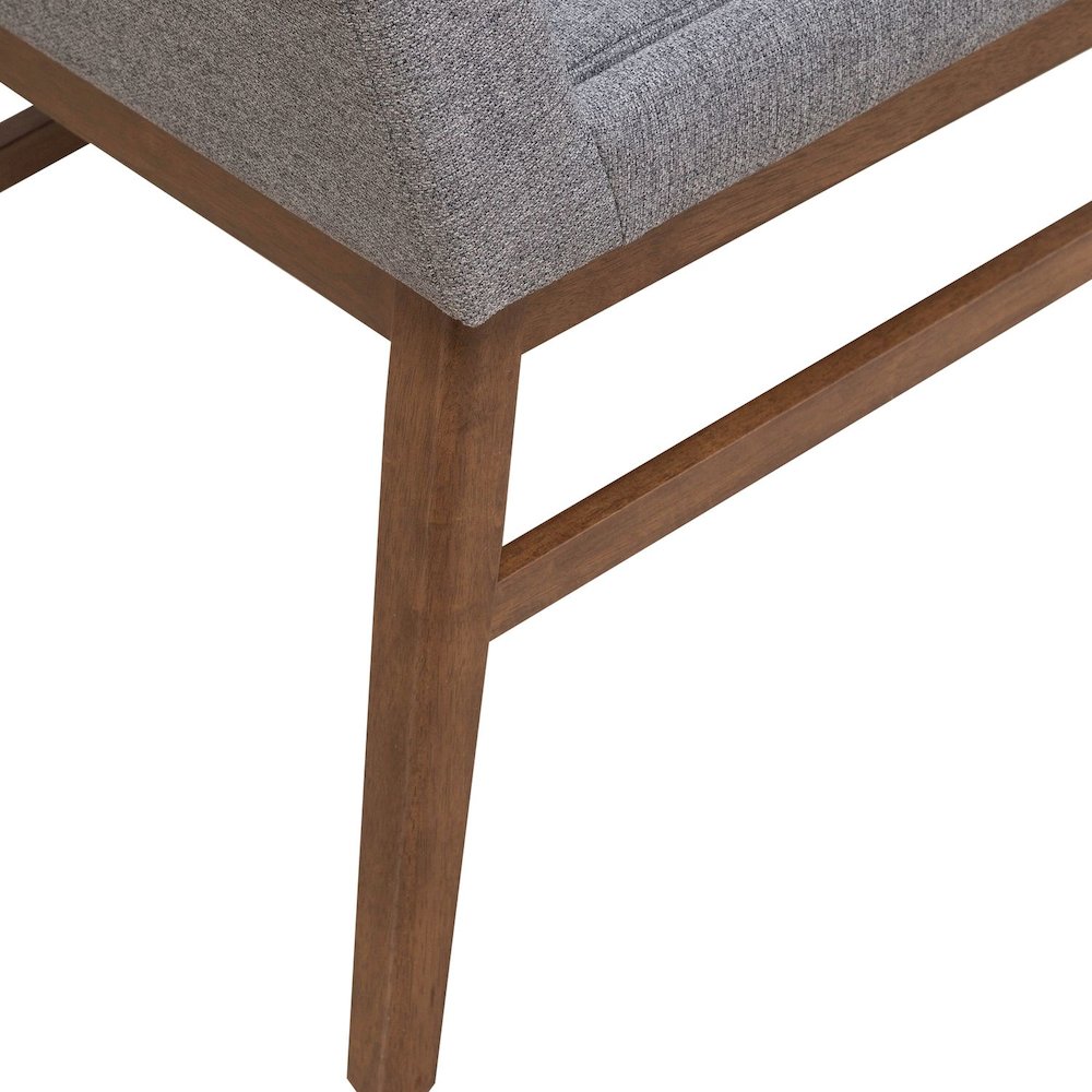 Space Savers Dining Accent Upholstered Side Chair (RTA) -Set of 2 - Satin Walnut. Picture 6