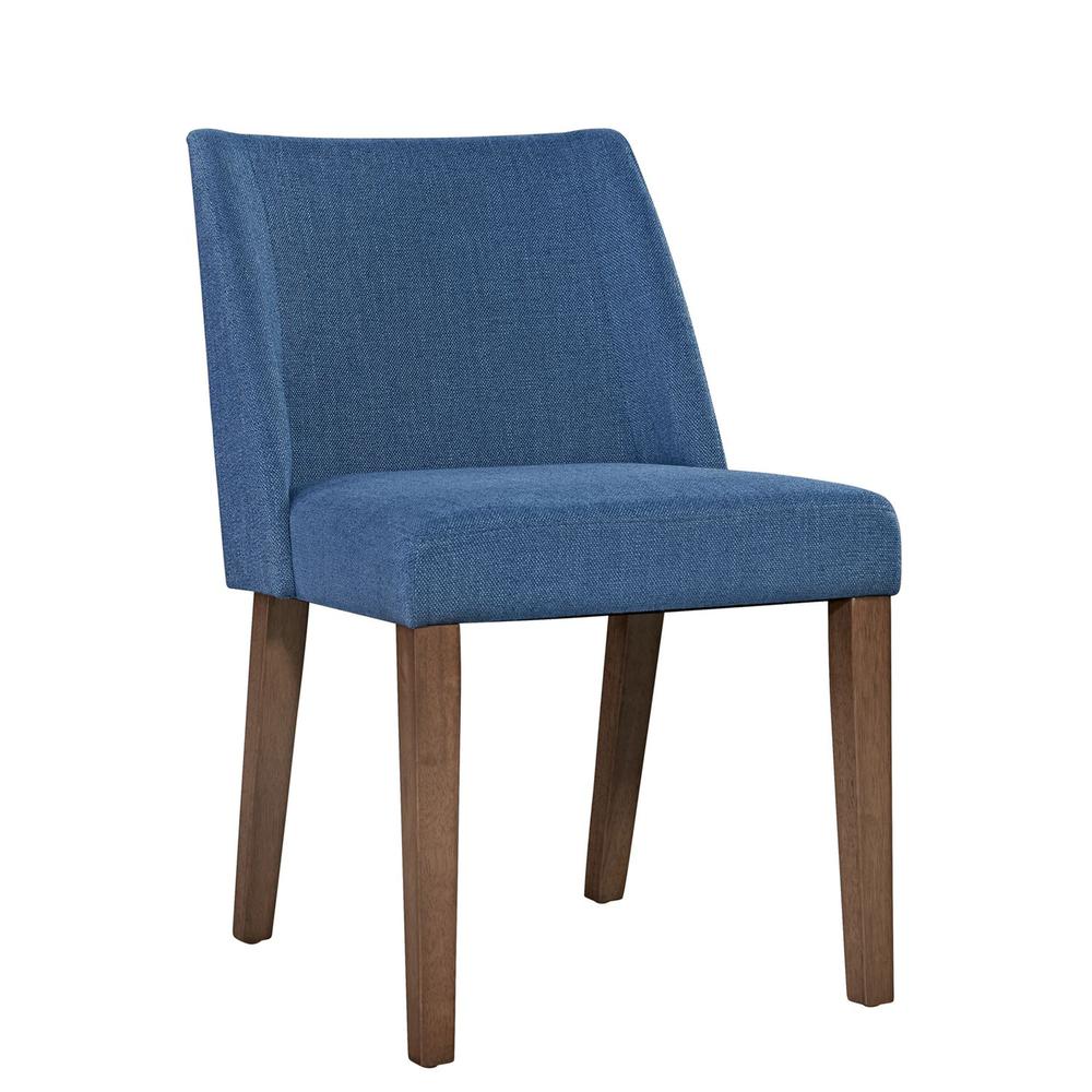 Space Savers Nido Chair - Blue (RTA) in Satin Walnut. Picture 1
