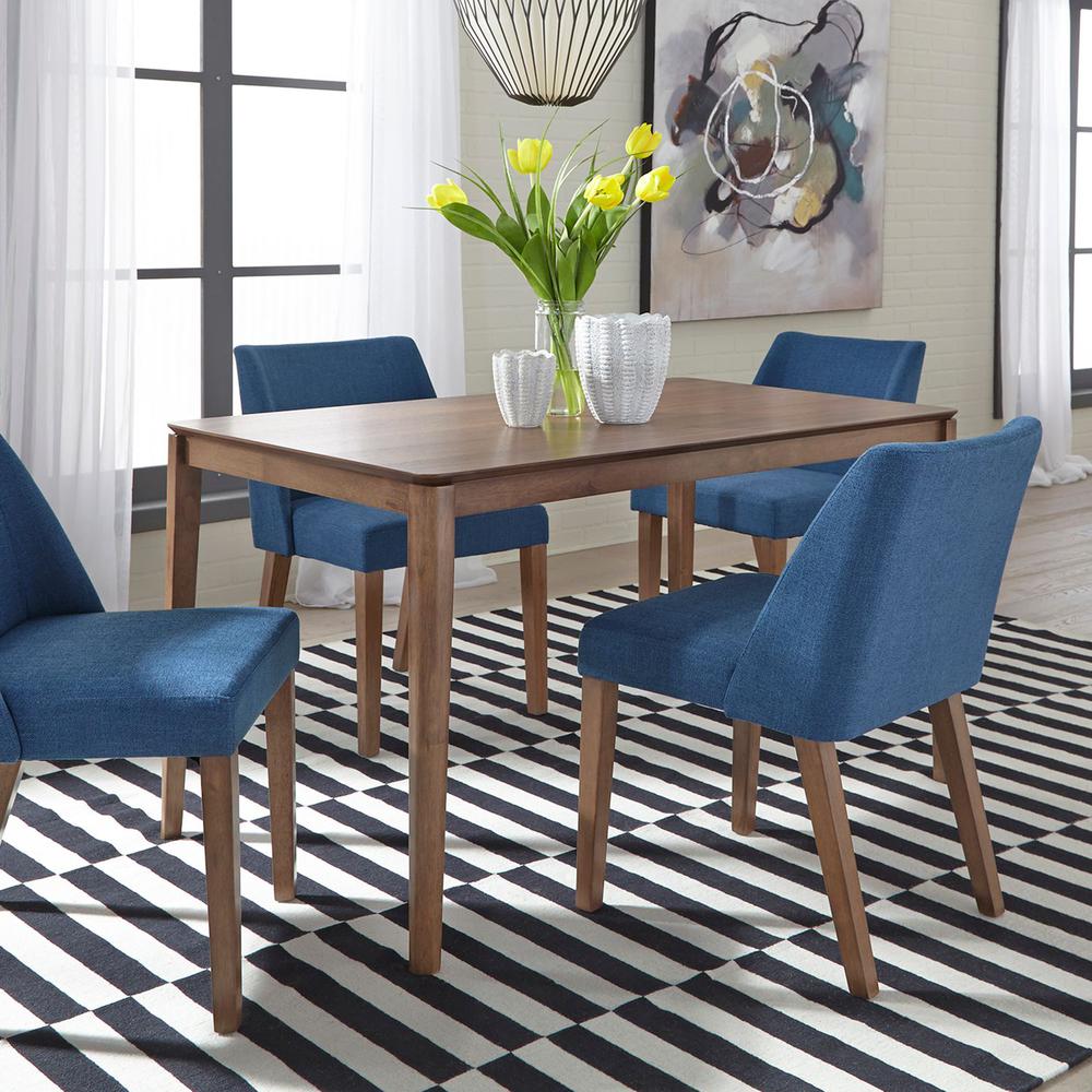 Space Savers Nido Chair - Blue (RTA) in Satin Walnut. Picture 6