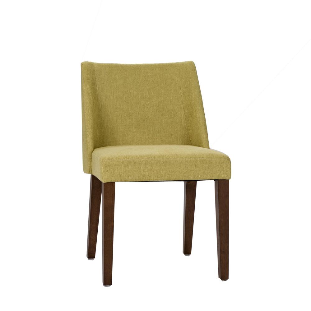 Space Savers Nido Chair - Green (RTA) in Satin Walnut. Picture 1