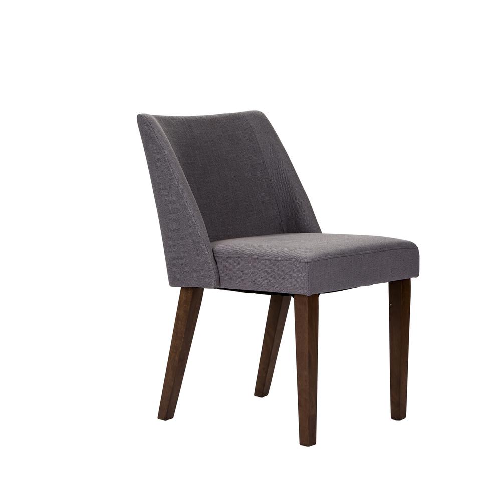Space Savers Nido Chair - Grey (RTA)-Set of 2 in Satin Walnut. Picture 1