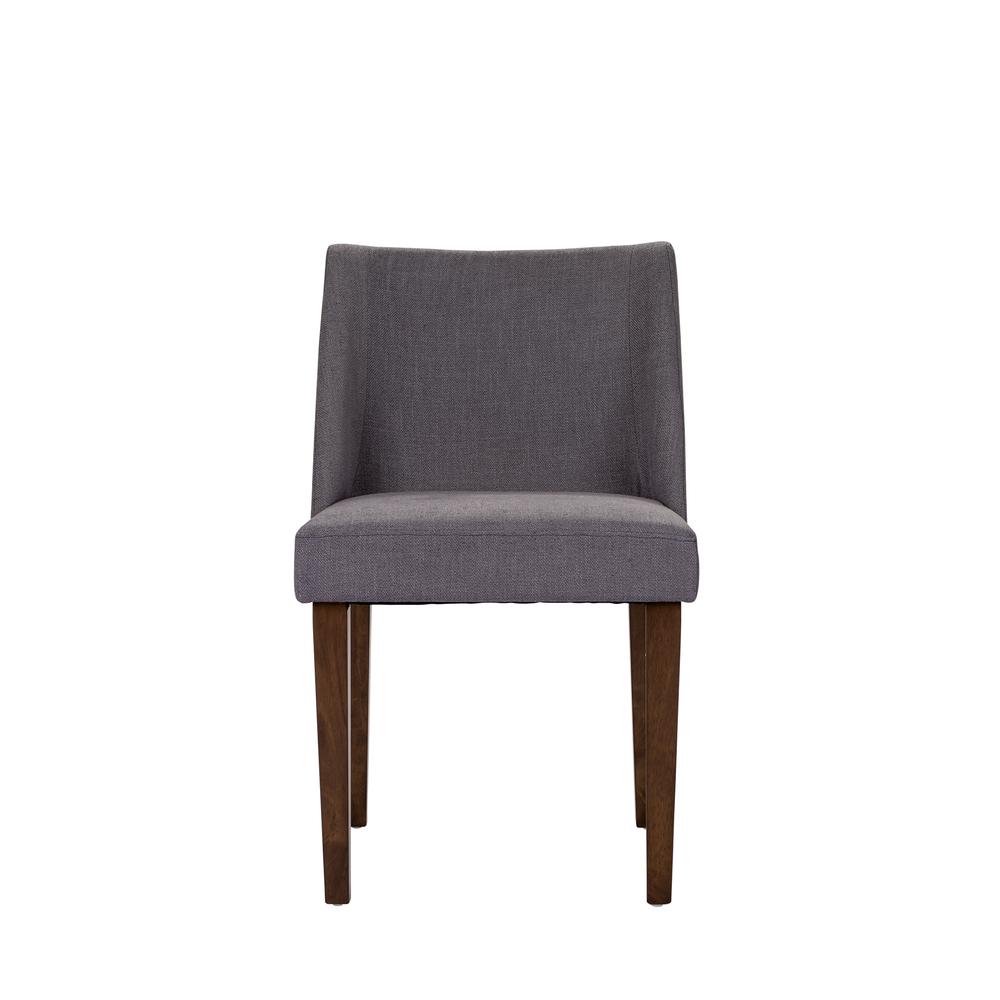 Space Savers Nido Chair - Grey (RTA)-Set of 2 in Satin Walnut. Picture 2
