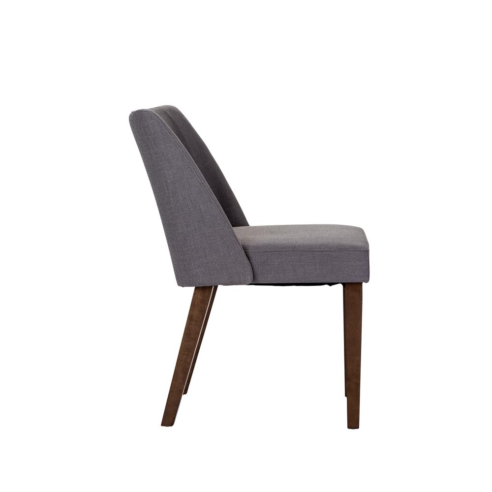 Space Savers Nido Chair - Grey (RTA)-Set of 2 in Satin Walnut. Picture 3
