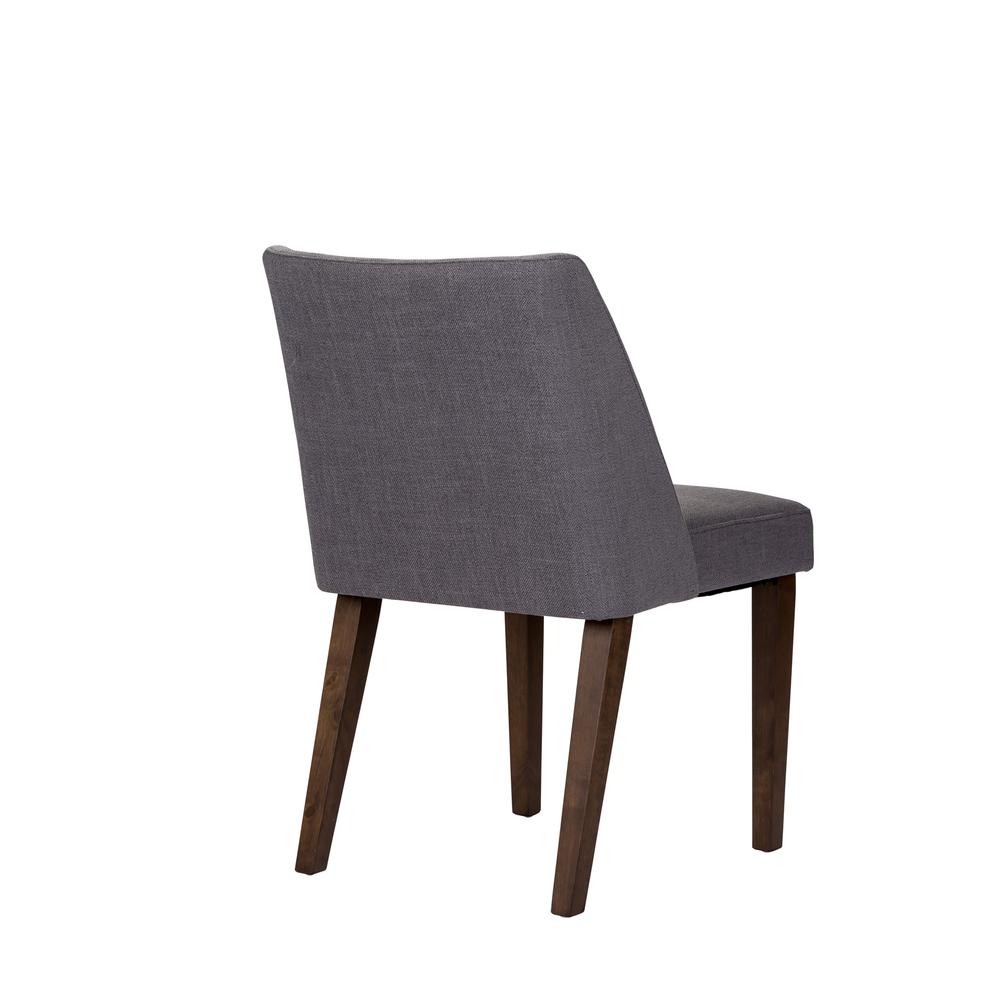 Space Savers Nido Chair - Grey (RTA)-Set of 2 in Satin Walnut. Picture 7