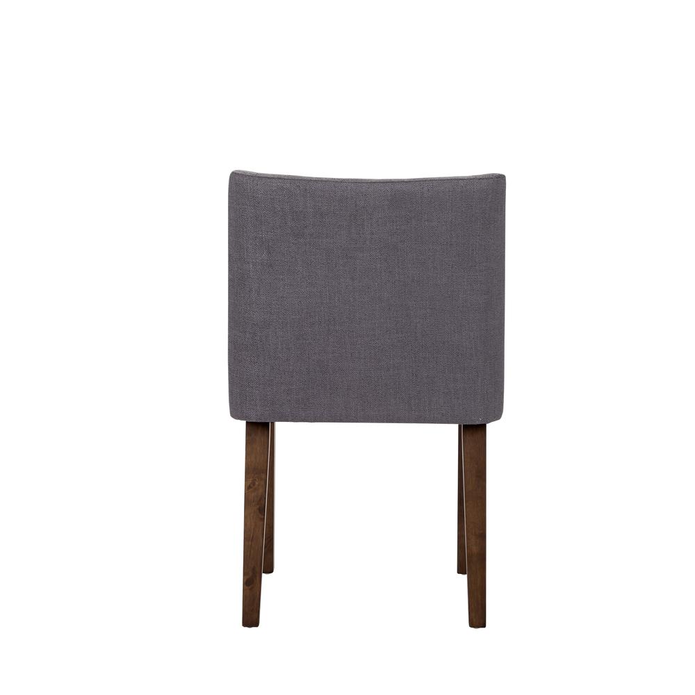 Space Savers Nido Chair - Grey (RTA)-Set of 2 in Satin Walnut. Picture 8