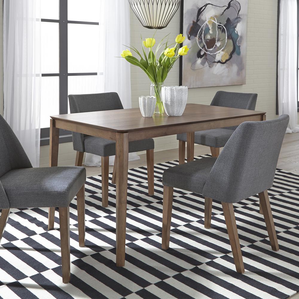 Space Savers Nido Chair - Grey (RTA)-Set of 2 in Satin Walnut. Picture 5