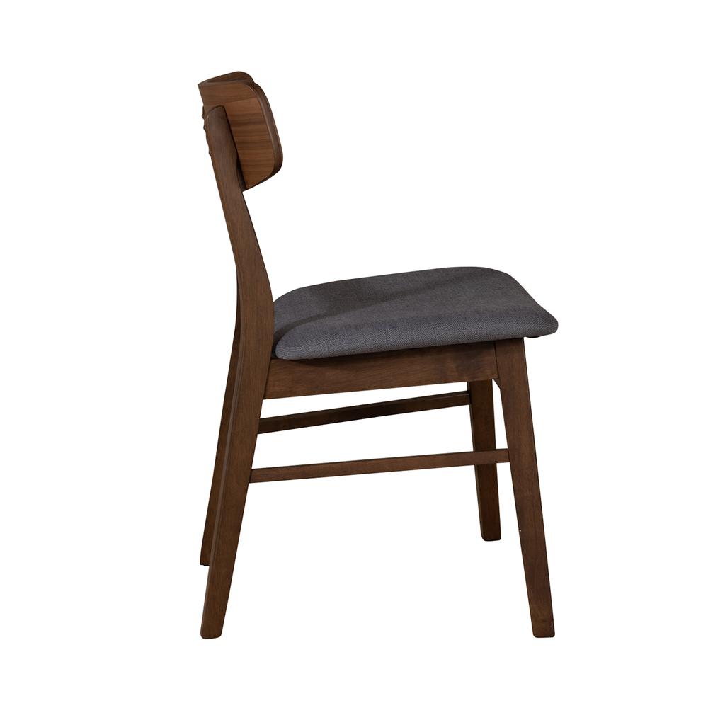 Panel Back Side Chair- Grey (RTA)- Set of 2 Contemporary Brown. Picture 8