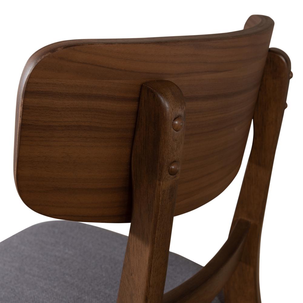 Panel Back Side Chair- Grey (RTA)- Set of 2 Contemporary Brown. Picture 5
