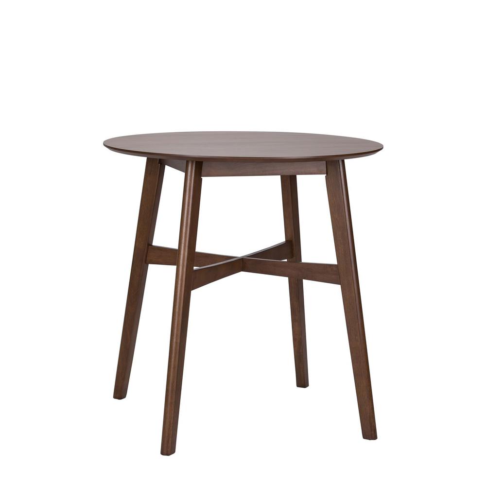 Space Savers Gathering Table in Satin Walnut. Picture 1