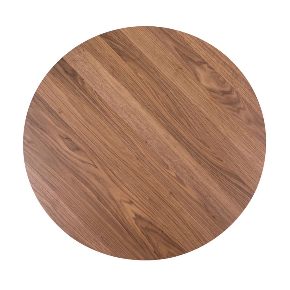 Space Savers Round Pedestal Table in Satin Walnut. Picture 2