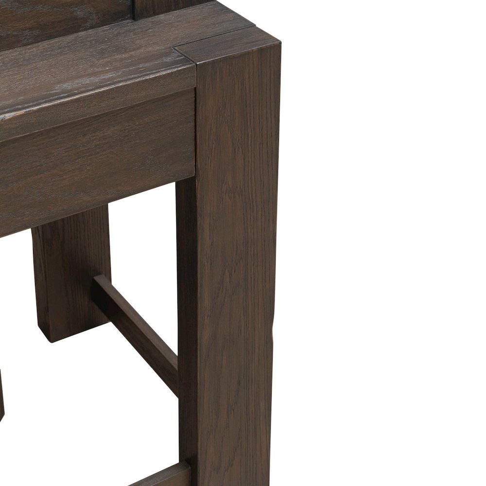 Lennox Hill Living Room Console Bar Table with Charging Station - Bark. Picture 8