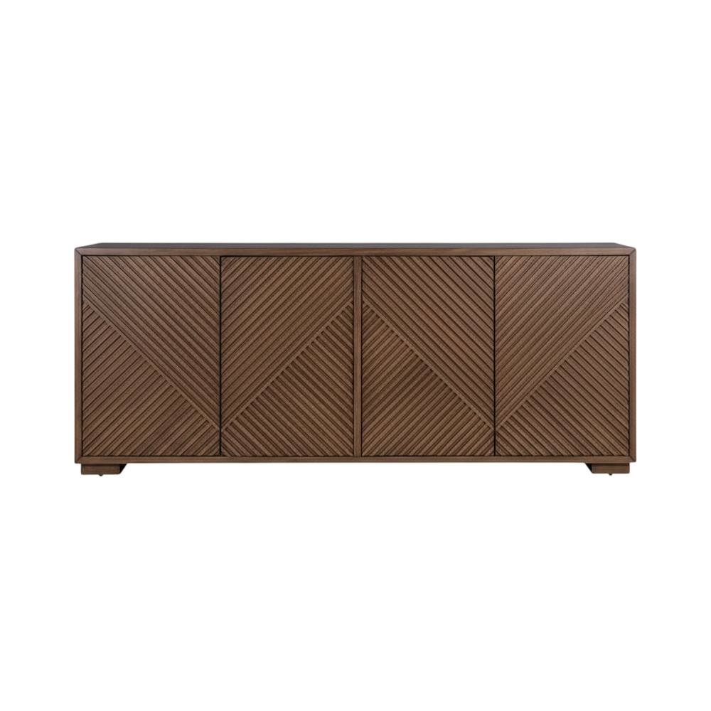 Urban Bronze TV Console in Poplar Solids & Walnut Veneers. Picture 4