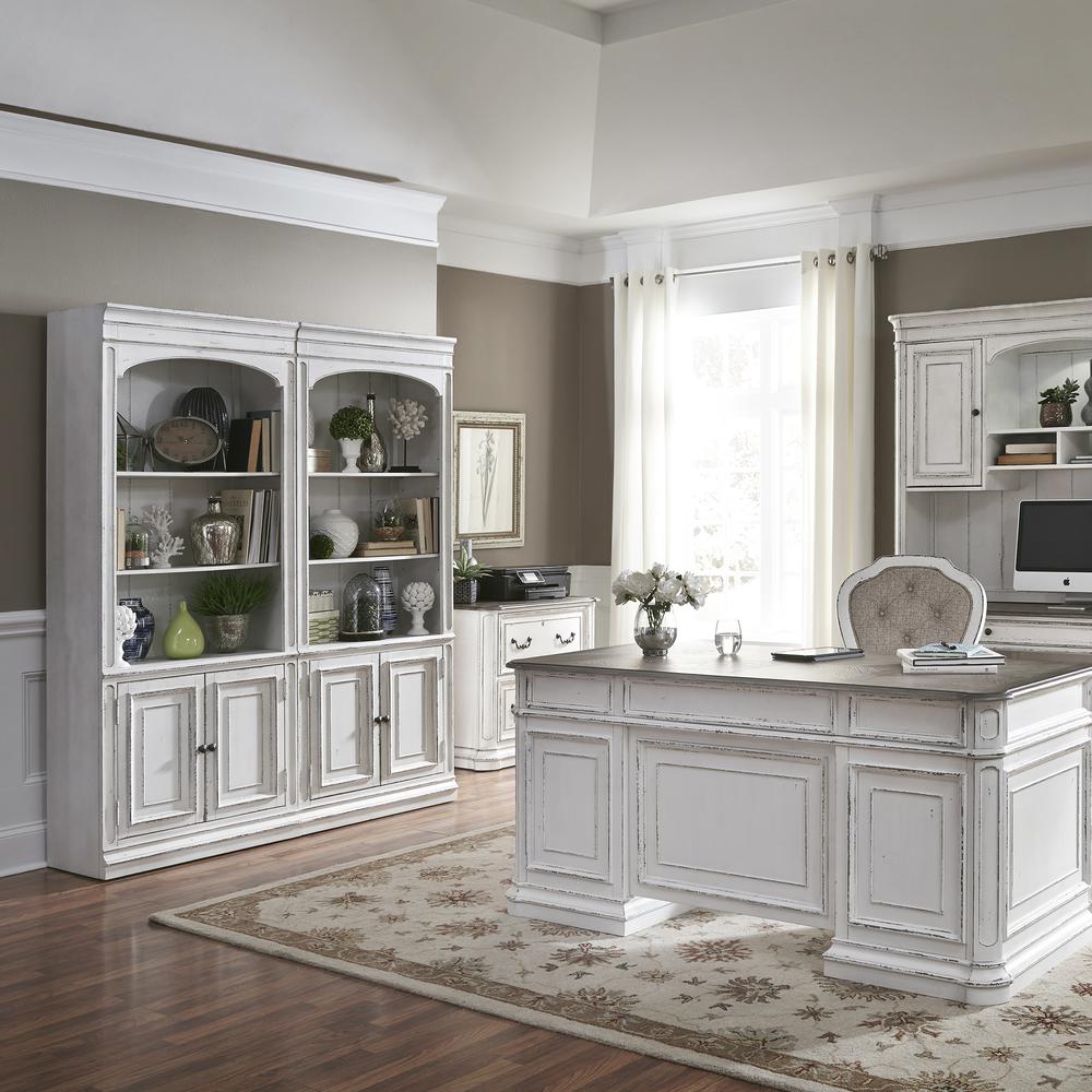 Magnolia Manor Bunching Bookcase in Antique White. Picture 8
