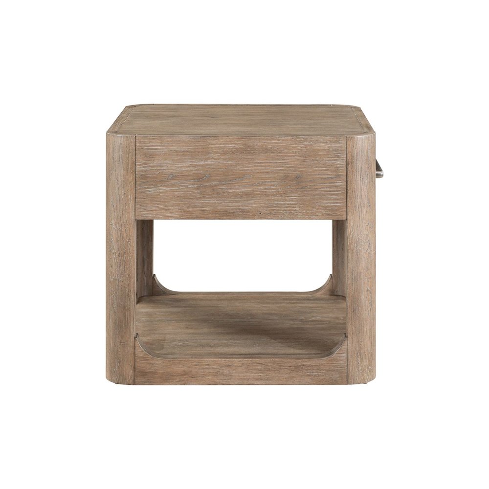 3 Piece Living Room Set Rectangular Cocktail Table, 2 End Tables - Clay Oak Wood. Picture 7