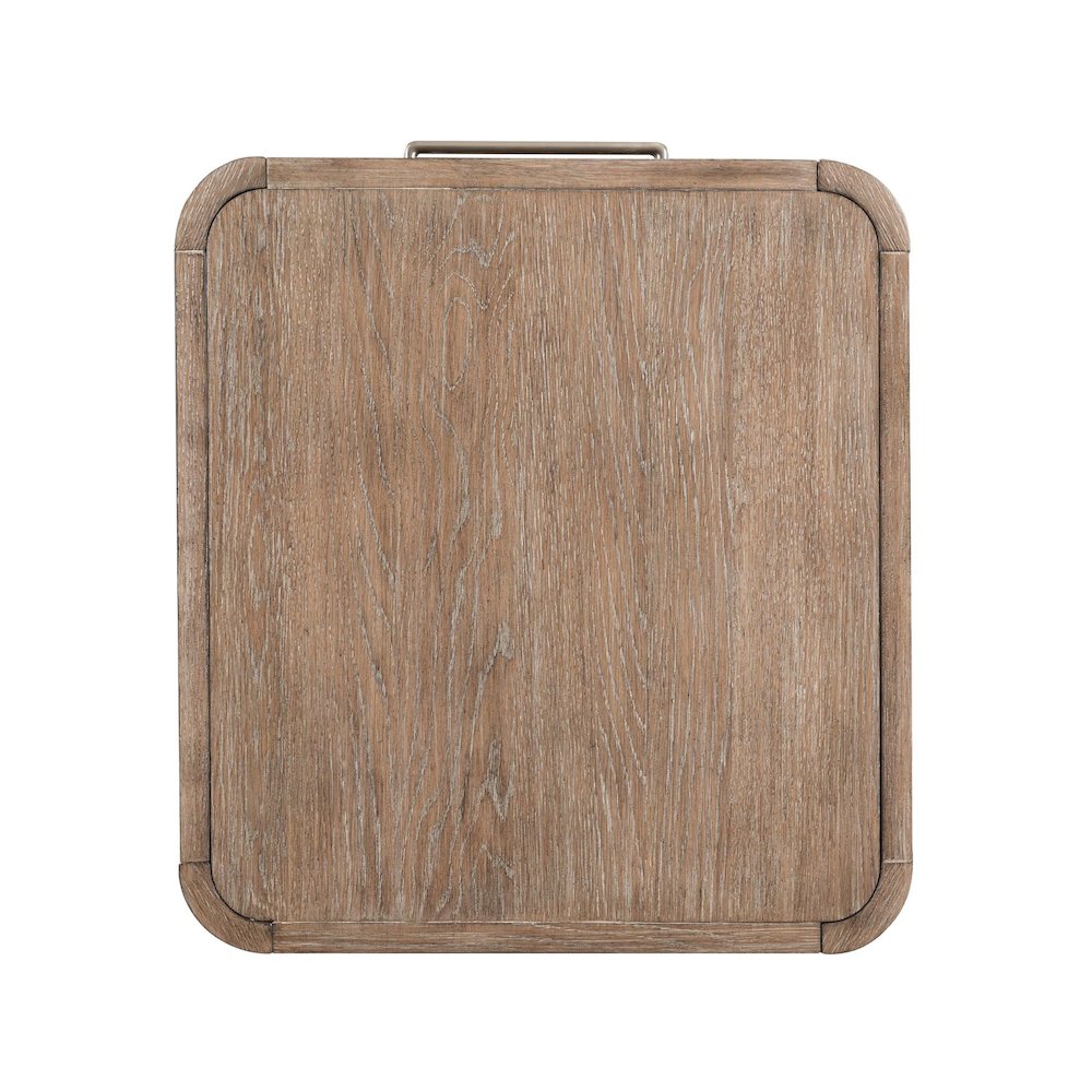 3 Piece Living Room Set Rectangular Cocktail Table, 2 End Tables - Clay Oak Wood. Picture 9