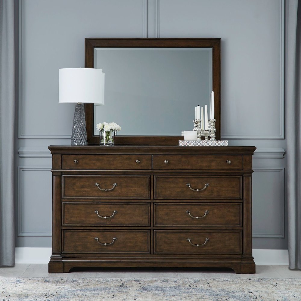 Arden Road Bedroom Set - California King Poster Bed, Dresser & Mirror. Picture 3