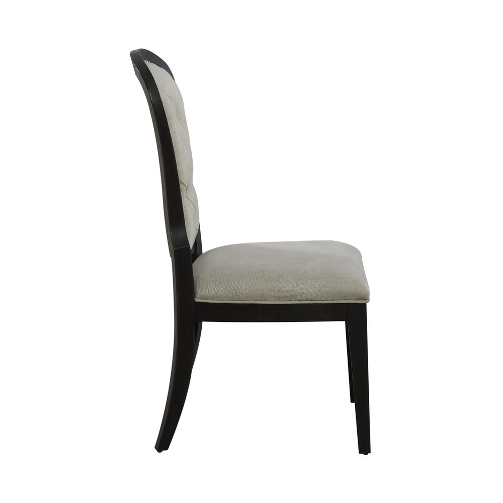Uph Tufted Back Side Chair - Black - Set of 2 Traditional Multi. Picture 4