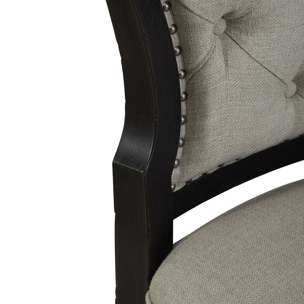 Uph Tufted Back Side Chair - Black - Set of 2 Traditional Multi. Picture 8