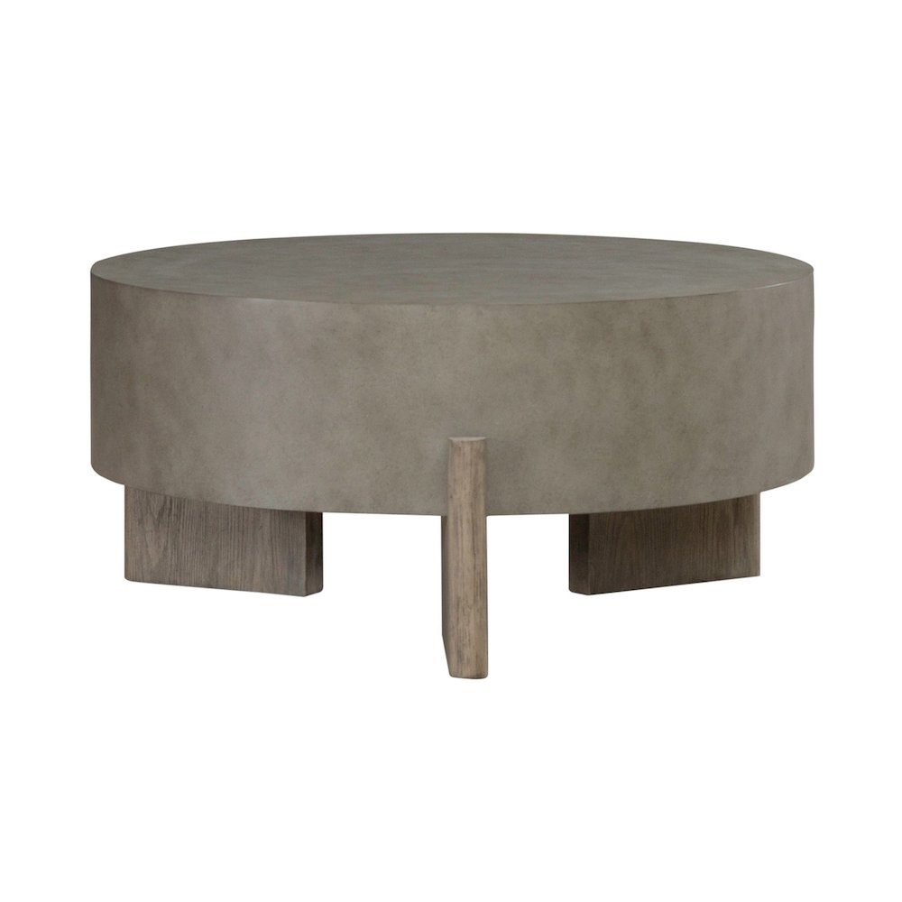 Affinity 3 Piece Set - Round Cocktail Table, 2 End Tables - Dusty Taupe Faux. Picture 3
