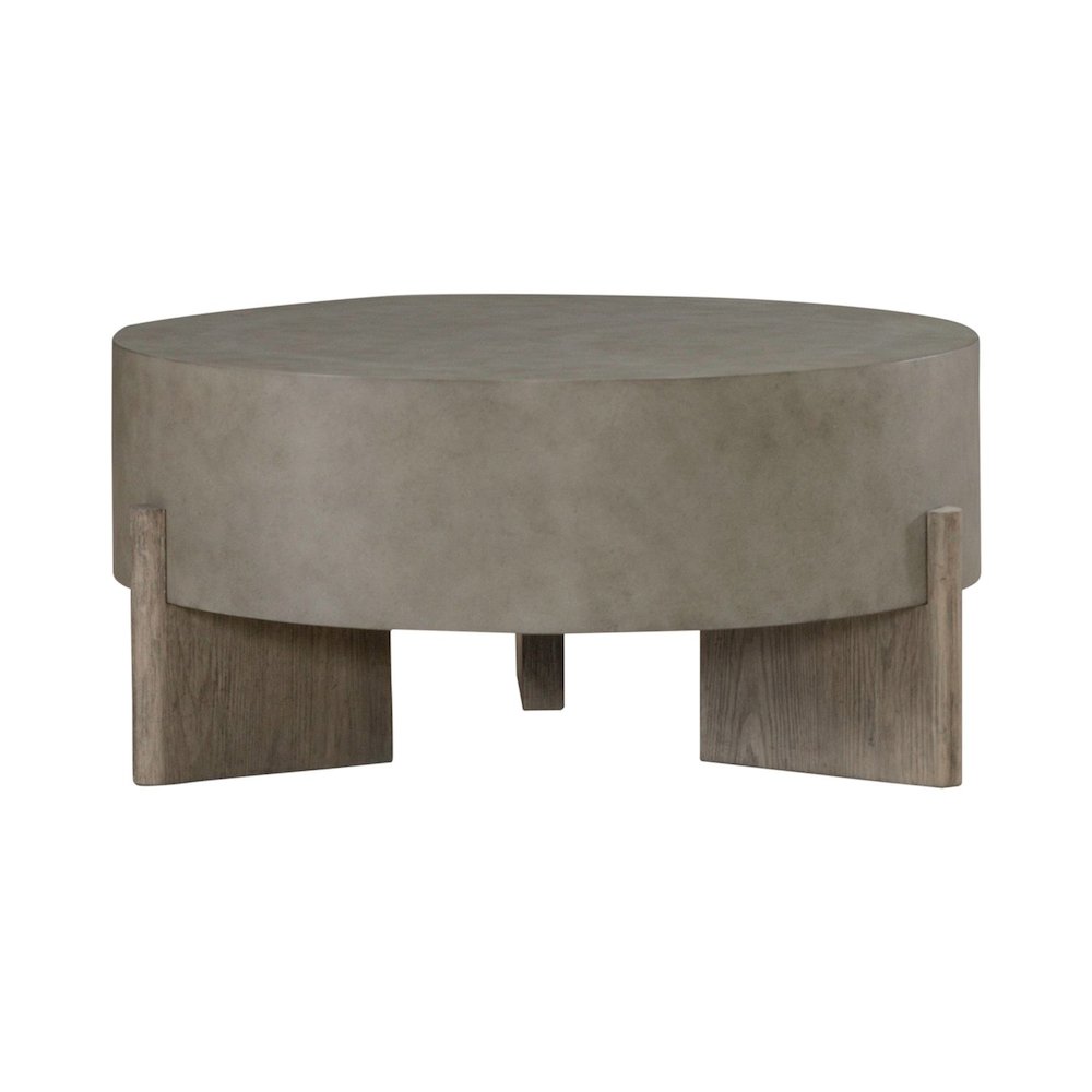 Affinity 3 Piece Set - Round Cocktail Table, 2 End Tables - Dusty Taupe Faux. Picture 4