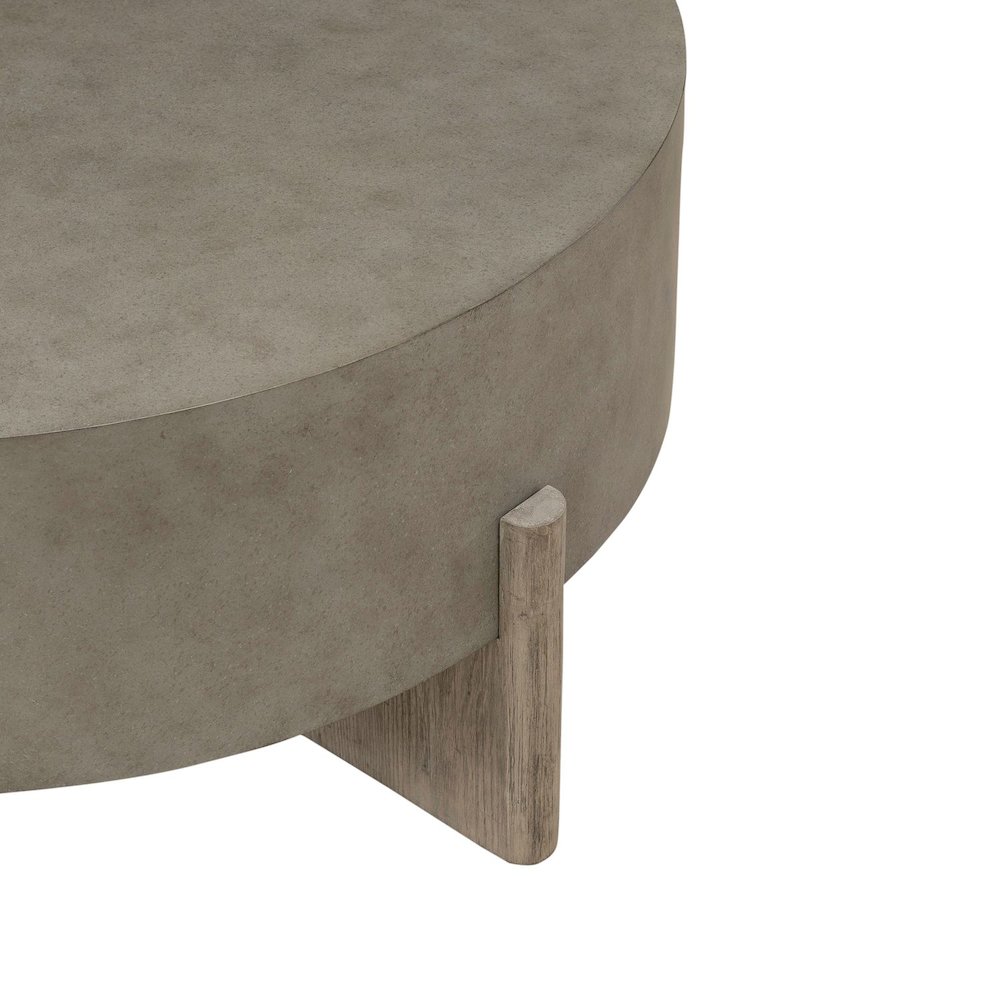 Affinity 3 Piece Set - Round Cocktail Table, 2 End Tables - Dusty Taupe Faux. Picture 6