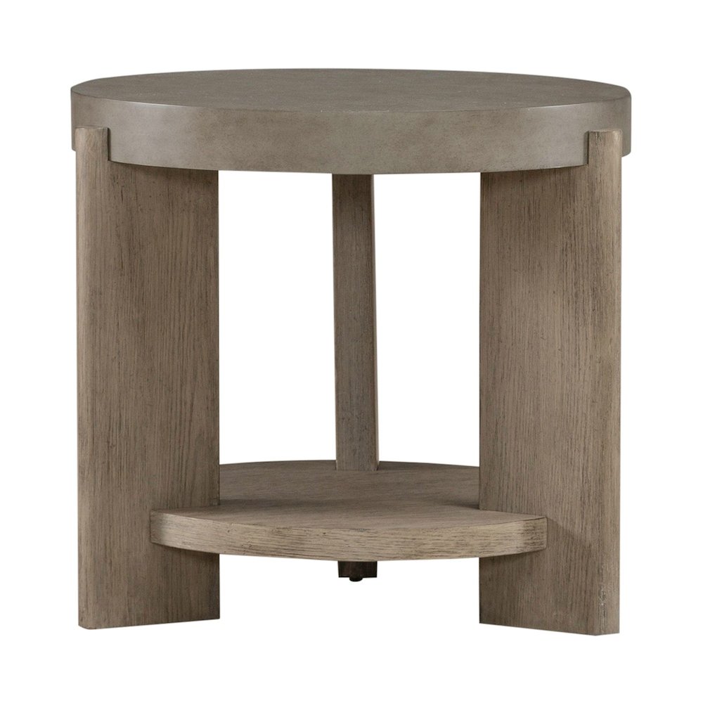 Affinity 3 Piece Set - Round Cocktail Table, 2 End Tables - Dusty Taupe Faux. Picture 8