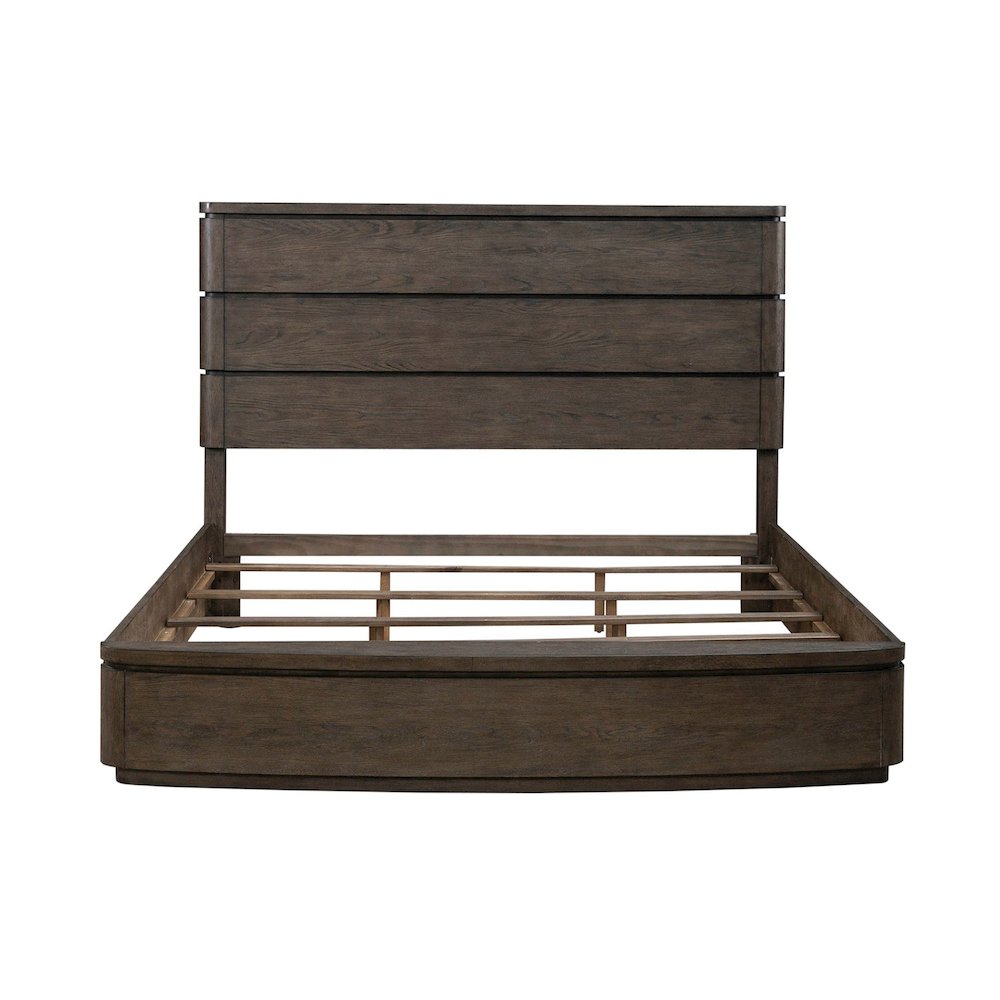 Cascade Falls King Panel Bed with LED Touch Light - Satin Espresso Oak. Picture 3